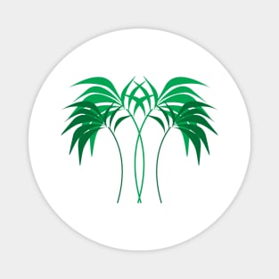 green palm trees design Magnet